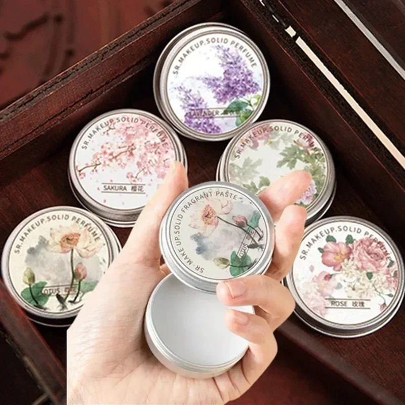 Perfume Lavender Fragrance - Women Solid Perfumes Peony /Lotus/Sakura/Lavender Portable