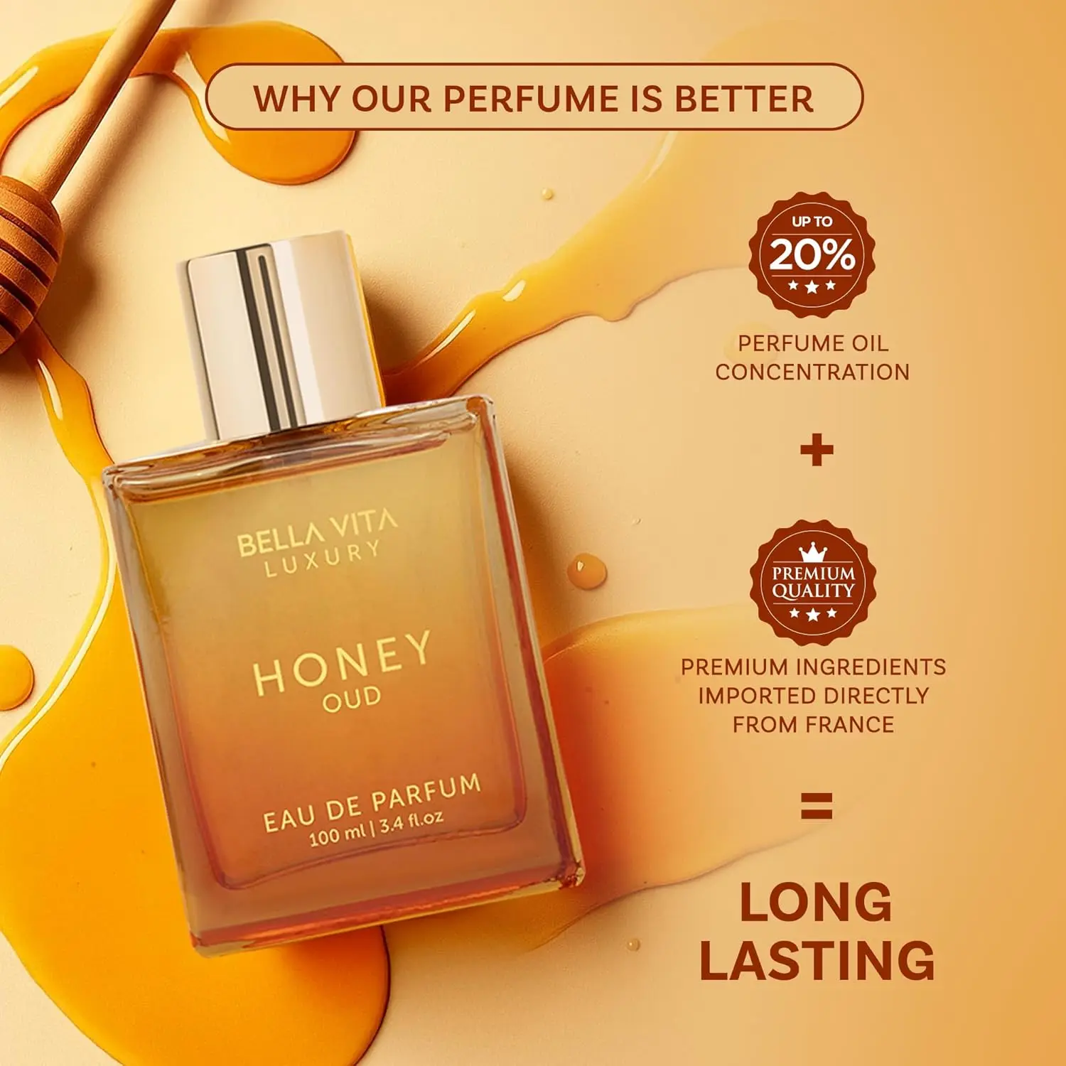 BellaVita Luxury Honey Oud EDP - Perfume Quality Fragrance Oils recension och pris